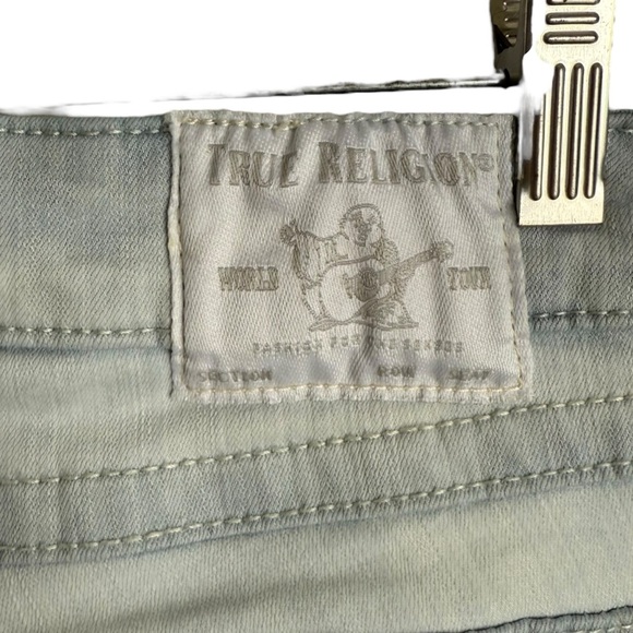 True Religion Jennie Curvy Mid Rise Flap Single Needle Skinny Jeans Sz 27 Blue - Picture 11 of 15